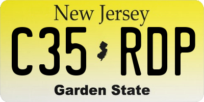 NJ license plate C35RDP