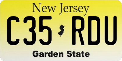 NJ license plate C35RDU