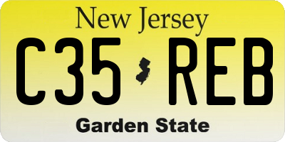 NJ license plate C35REB