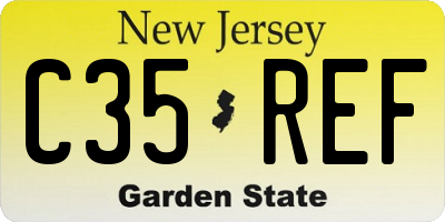 NJ license plate C35REF