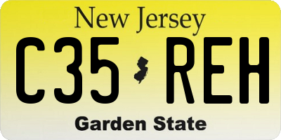 NJ license plate C35REH