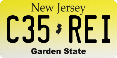NJ license plate C35REI
