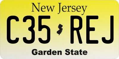 NJ license plate C35REJ