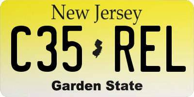 NJ license plate C35REL