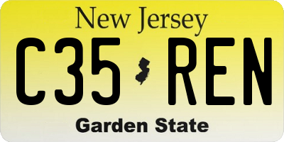NJ license plate C35REN