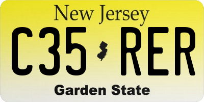 NJ license plate C35RER