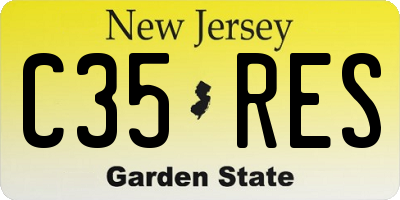 NJ license plate C35RES