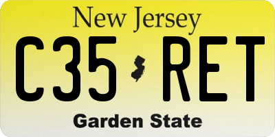 NJ license plate C35RET