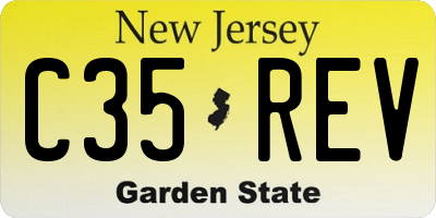 NJ license plate C35REV