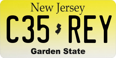 NJ license plate C35REY