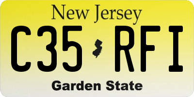 NJ license plate C35RFI