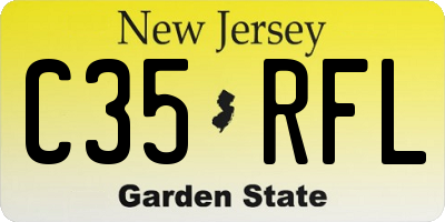 NJ license plate C35RFL