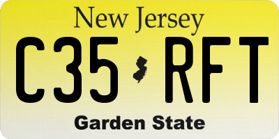 NJ license plate C35RFT