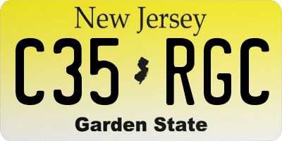 NJ license plate C35RGC