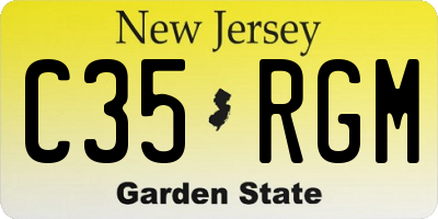NJ license plate C35RGM