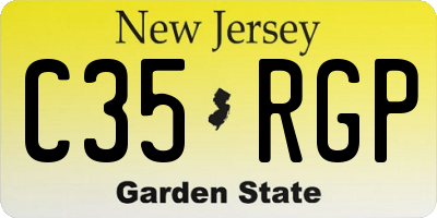 NJ license plate C35RGP