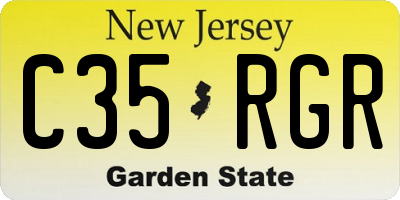 NJ license plate C35RGR