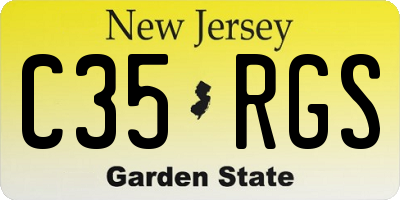 NJ license plate C35RGS