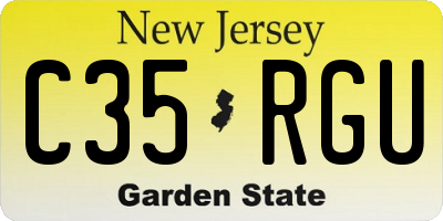 NJ license plate C35RGU