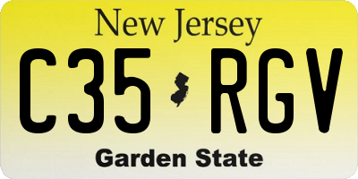 NJ license plate C35RGV