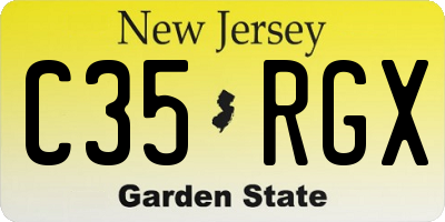 NJ license plate C35RGX