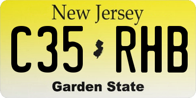 NJ license plate C35RHB