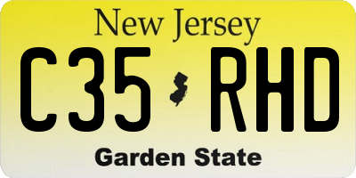 NJ license plate C35RHD