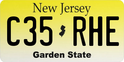 NJ license plate C35RHE