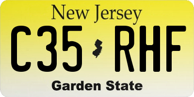 NJ license plate C35RHF