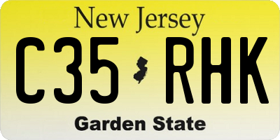NJ license plate C35RHK