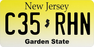 NJ license plate C35RHN