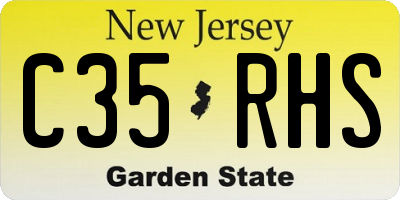 NJ license plate C35RHS