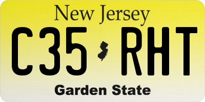 NJ license plate C35RHT