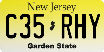 NJ license plate C35RHY
