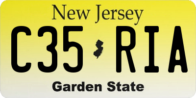 NJ license plate C35RIA