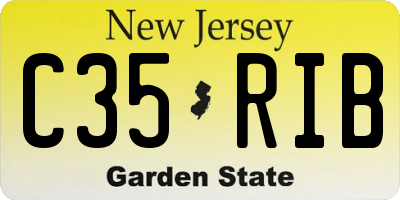 NJ license plate C35RIB