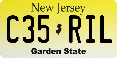 NJ license plate C35RIL