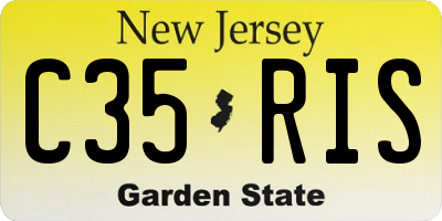 NJ license plate C35RIS
