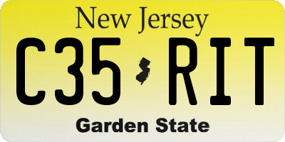 NJ license plate C35RIT