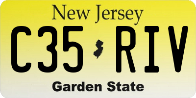 NJ license plate C35RIV