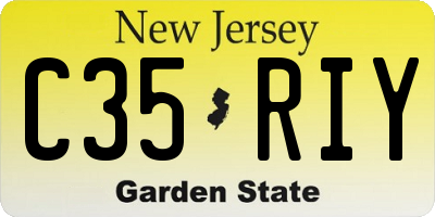NJ license plate C35RIY