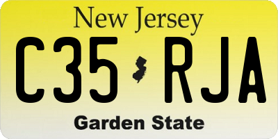 NJ license plate C35RJA