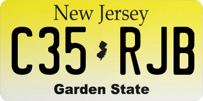NJ license plate C35RJB