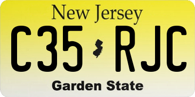 NJ license plate C35RJC