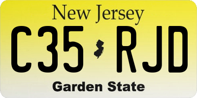 NJ license plate C35RJD