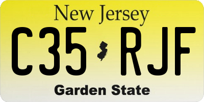 NJ license plate C35RJF