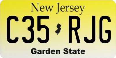 NJ license plate C35RJG