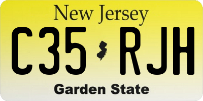 NJ license plate C35RJH