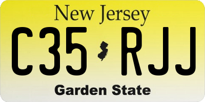 NJ license plate C35RJJ
