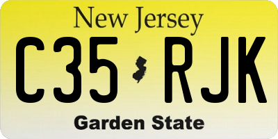 NJ license plate C35RJK